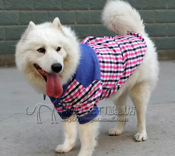 1 шт. модные весенне летние рубашки для больших собак красивый жилет в клетку