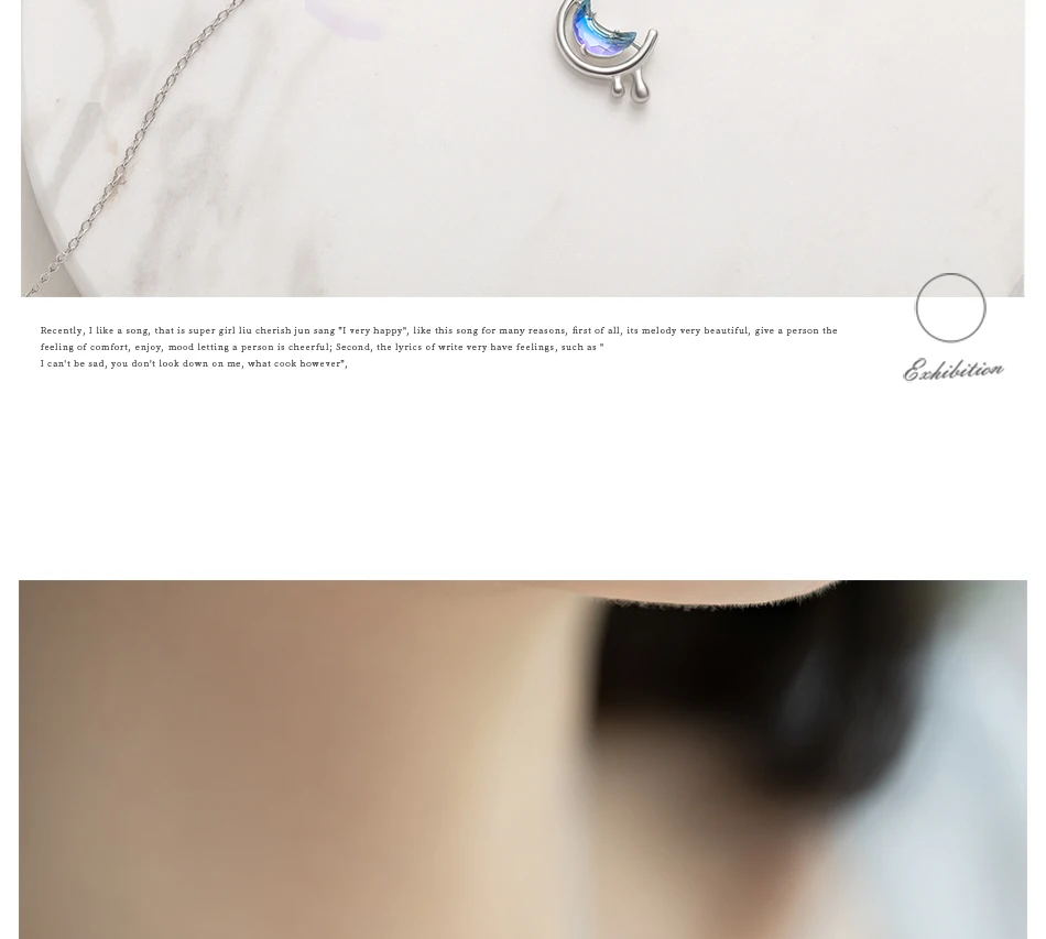 Thaya s925 Silver Water In The Moon Necklace Blue Moon Bohemia Women Choker Necklace for Women Jewelry Gift
