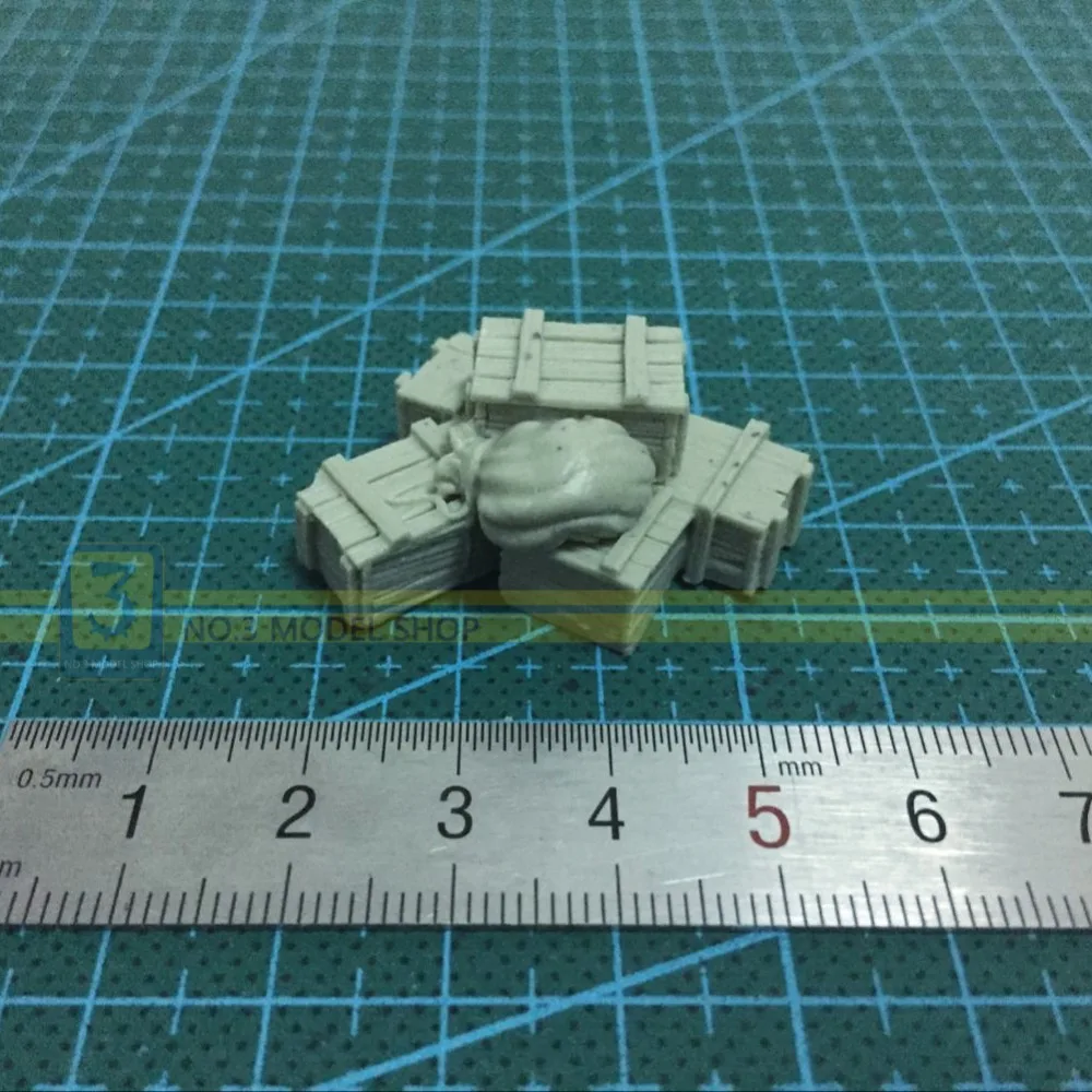 1/35 Смола Модели сцена c солдатами аксессуары боеприпасы коробки и сумки Модель
