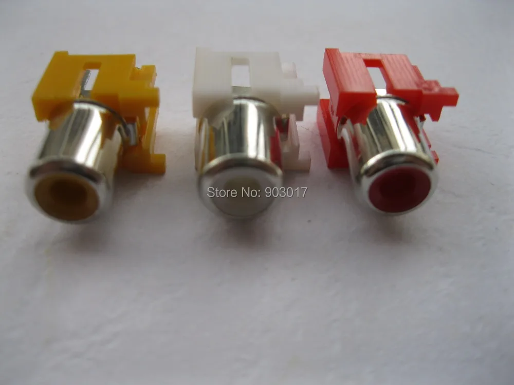 30 шт. в партии разъем AV Pin гнездо RCA 3 цвета аудио видео фоторазъем|connector 3|connector