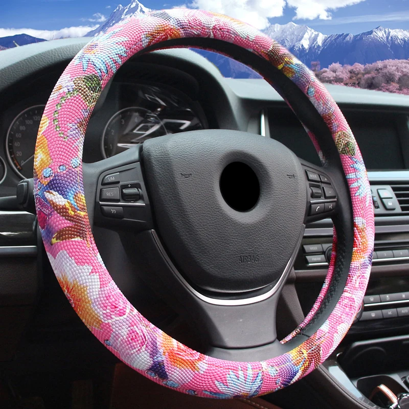 Автомобильные Чехлы На Руль для женщин в руле 38 см с мягкими противоскользящими