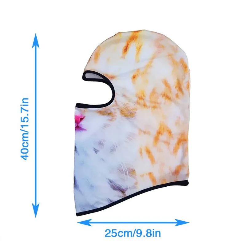 

3D cat dog lion leopard animal face print outdoor sports bike off-road motorcycle face mask windproof warm balaclava
