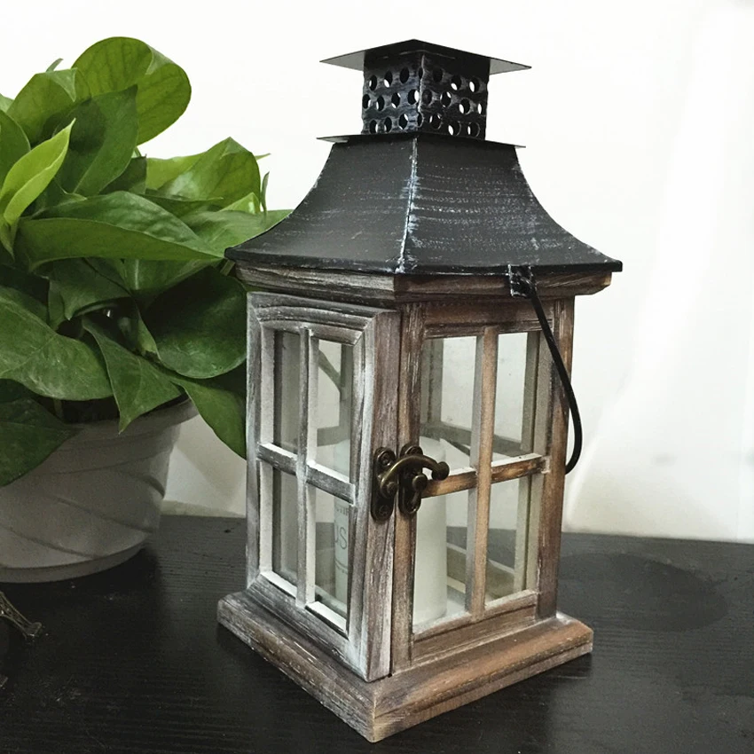 Деревянные Подсвечники в американском стиле подсвечник из железа и стекла