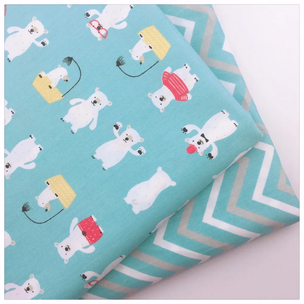 Новый синий медведь волна DIY Детские подушки в технике пэчворк Ручная работа