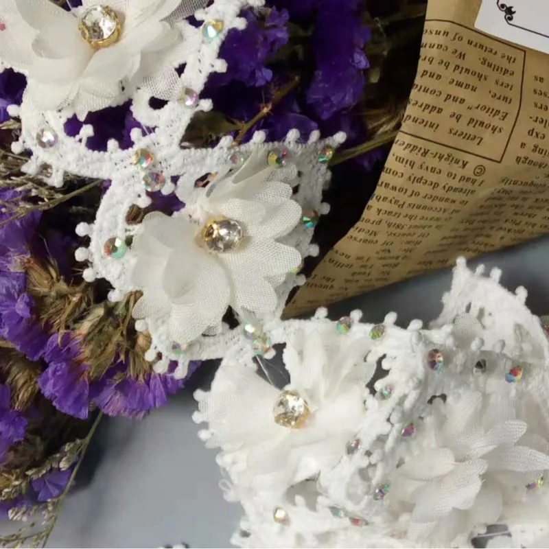 2 ярда шифоновая ткань в форме сердца цветов бриллиантов страз африканская