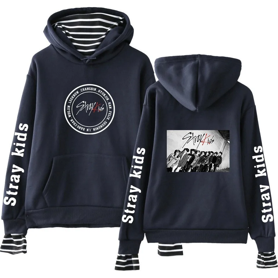 Новинка; Kpop; детская толстовка с капюшоном с надписью «I Am You Fans»; весенние модные толстовки с капюшоном в стиле Харадзюку; толстовки с длинными рукавами в стиле «Kpop»; одежда для женщин и девочек - Цвет: Blue4