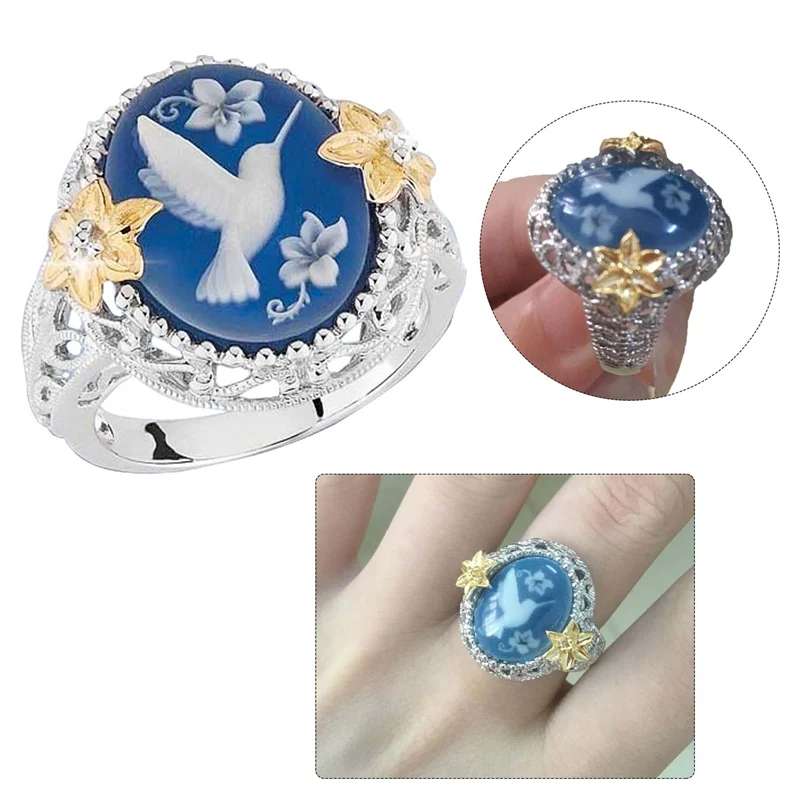 2018 New Peace Dove Bird Rings For Women Men Female Hummingbird Flowers Finger Ring Jewelry Geometric Wedding | Украшения и