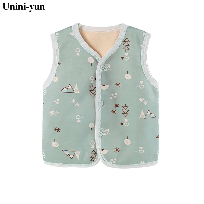 

6M9M24M3T5T6T Unini-yun Baby Boy Vest New Year Costume Autumn Winter Kids Warm Sleeveless Mushroom V-neck Waistcoat Wool Jacket