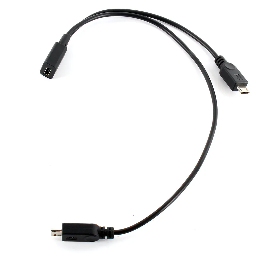 Universal Micro USB 2.0 Splitter Y 1 Female to 2 Male Data Charge Cable Extension Cord | Электроника