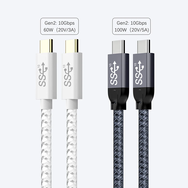 IHaitun роскошный 100 Вт кабель типа C для type C 5A QC 3,0 4,0 USB 3,1 Gen2 10 Гбит/с быстрое зарядное устройство быстрый 4K HD кабель type-C USB QC3.0 QC4.0 PD 20V 5A Поддержка проекции экрана Передача данных Телефон