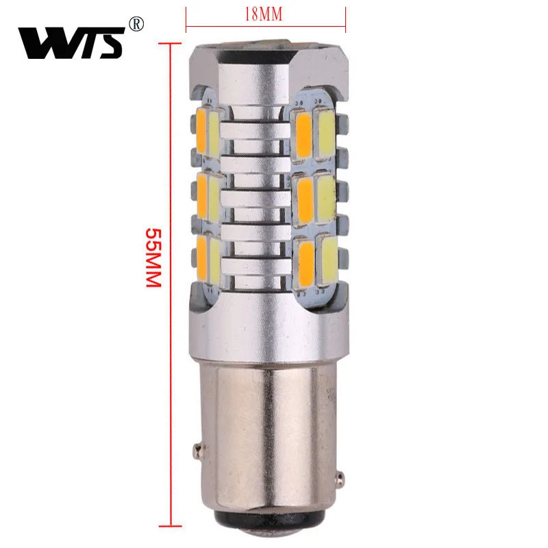 WTS 2 шт. Автомобильные стоп сигналы 1157 BAY15D P21W T20 22smd 5730 белый и желтый