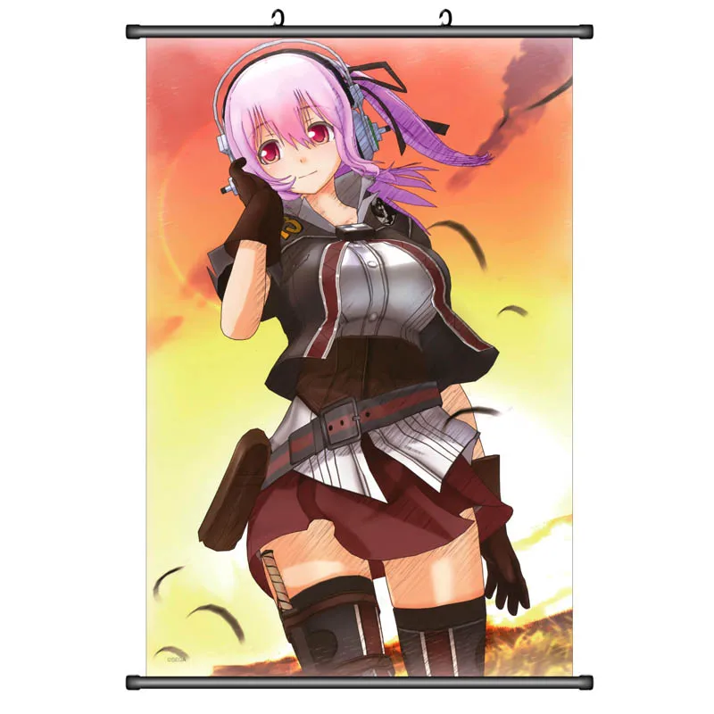 Супер SONICO анимация 60х90 см японский мультфильм ткань прокрутка живопись HD аниме