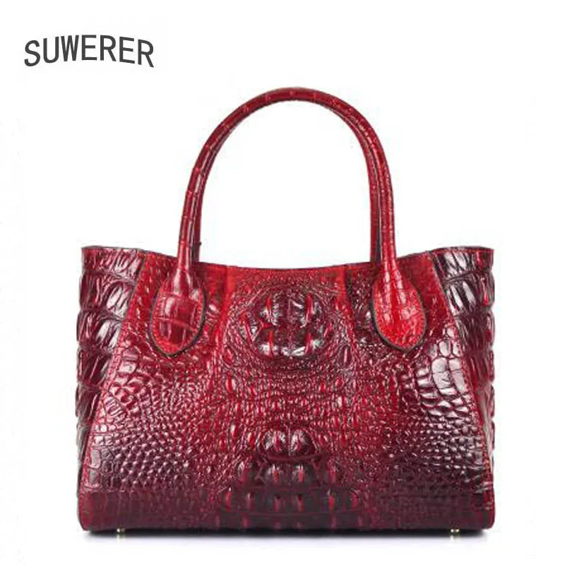 Женская сумка с крокодиловым узором персонализированная модная мессенджер