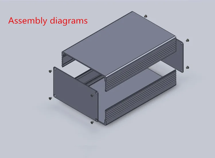 Алюминиевый корпус мини усилителя/корпус электропитания/корпус