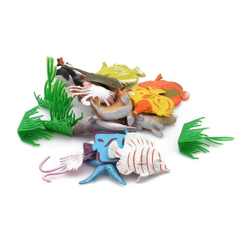 16 шт./упак. детские пластиковые игрушки Морской фигурки животных животные океана