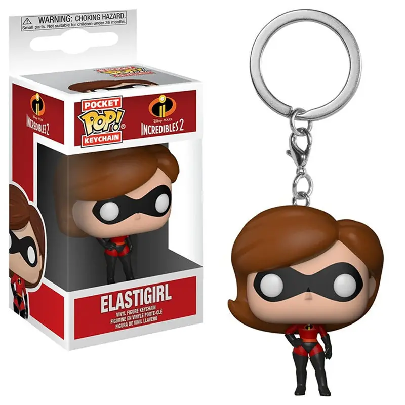 Новое поступление FUNKO POP карманная игрушка брелок Игра Престолов Дейенерис Marvel Железный человек Гарри Поттер коллекционное кольцо для ключей модель подарки - Цвет: Elastigirl