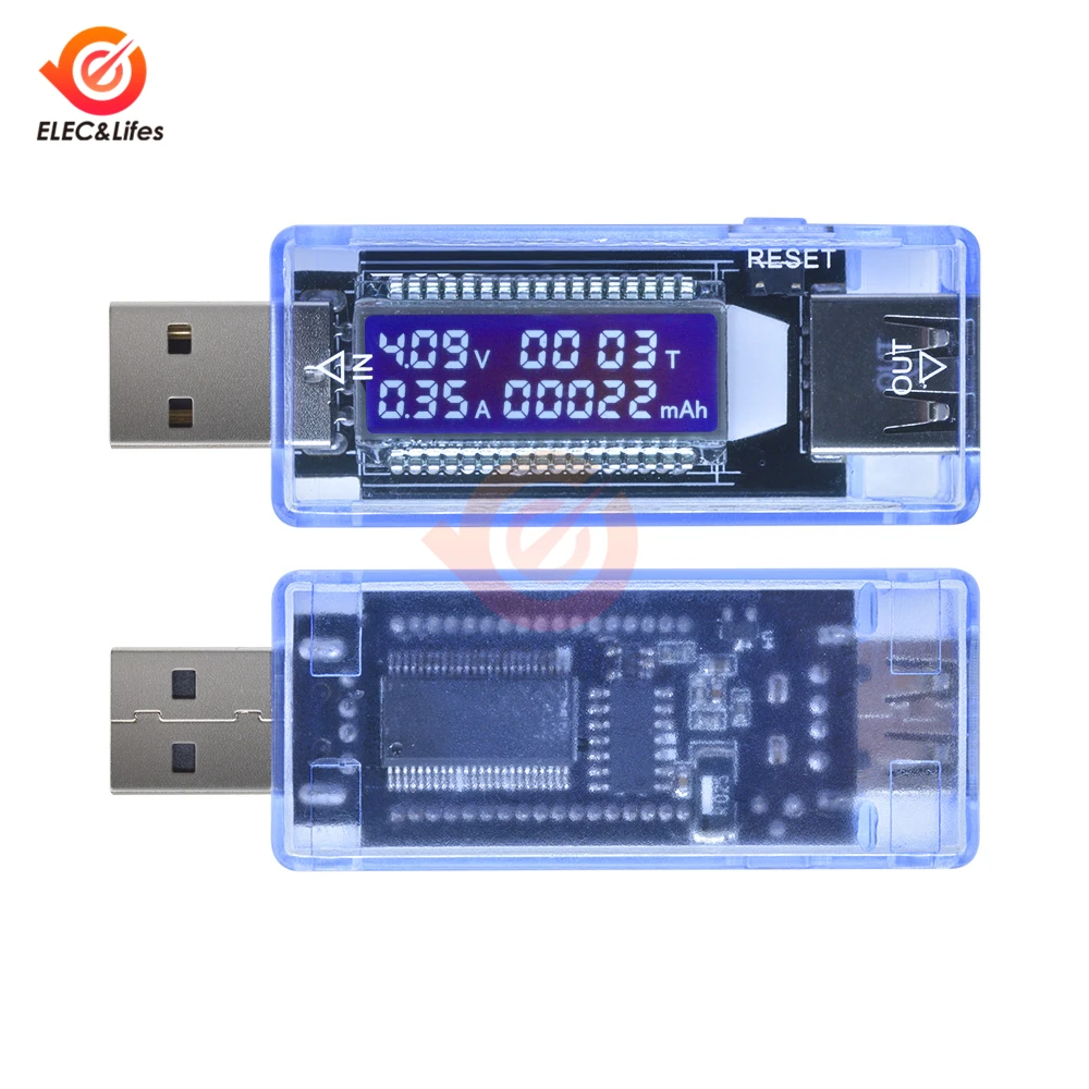 Цифровой вольтметр Амперметр постоянного тока 4 30 в 0 3 А с ЖК дисплеем USB