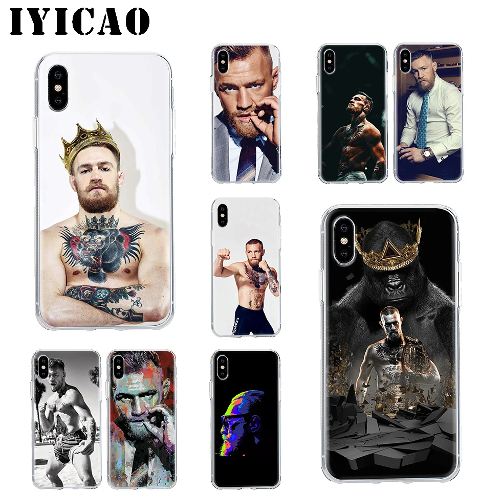 IYICAO Conor McGregor черный Жесткий Чехол для iPhone 4 4S 5 5S Se 6 7 7plus 8 8Plus X XS MAX XR 6s Plus 11 pro max |