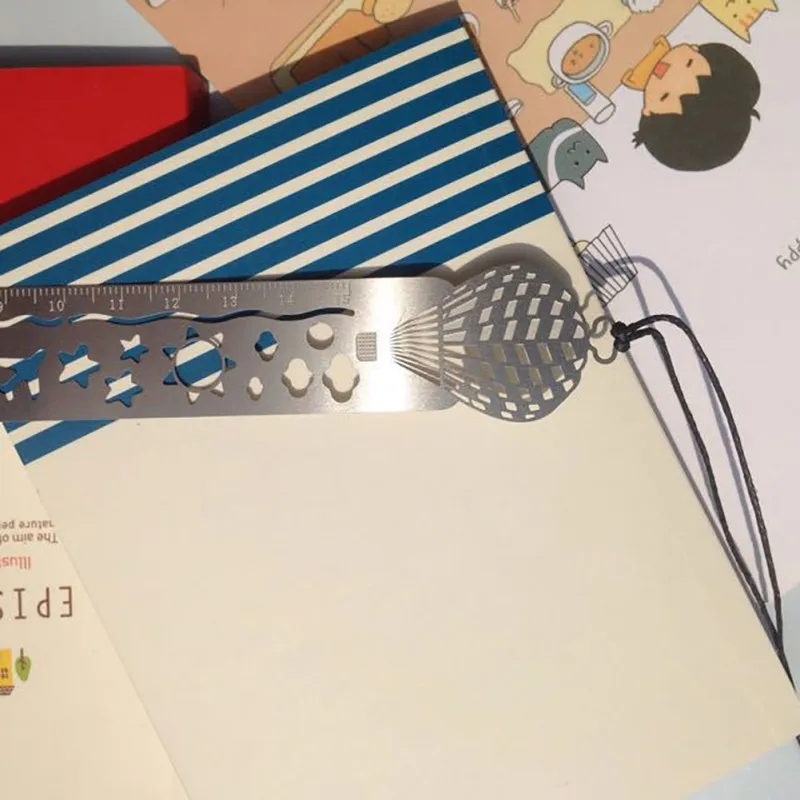 1 шт. пустотелая металлическая Закладка линейка в подарок для детей и студентов