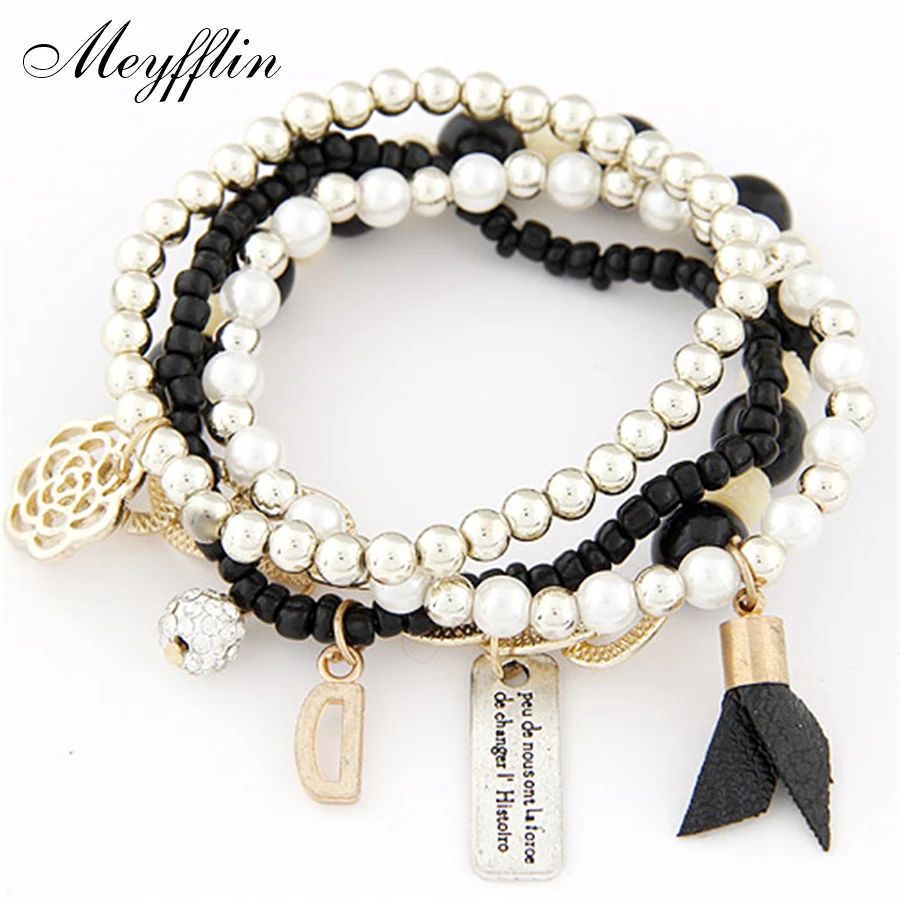 Beads Wrap Bracelet For Women Pulseira Feminina Fashion Charm Bracelets &amp Bangles Femme Bohemian Multilayer Christmas Gifts | Украшения