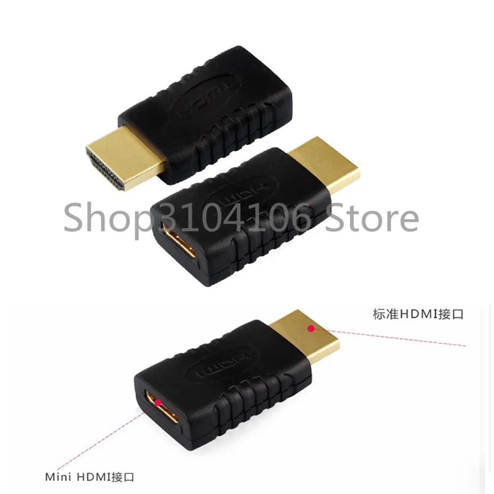 Позолоченный HDMI совместимый штекер мини гнездовой разъем HD ТВ конвертер адаптер