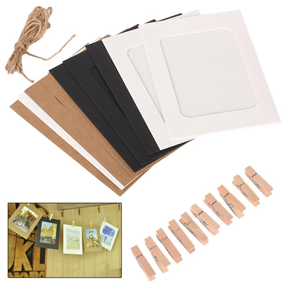 10 шт. DIY 6 inch висит альбом клип крафт Бумага фото Рамки pack|paper photo frame|photo frameframe pack |