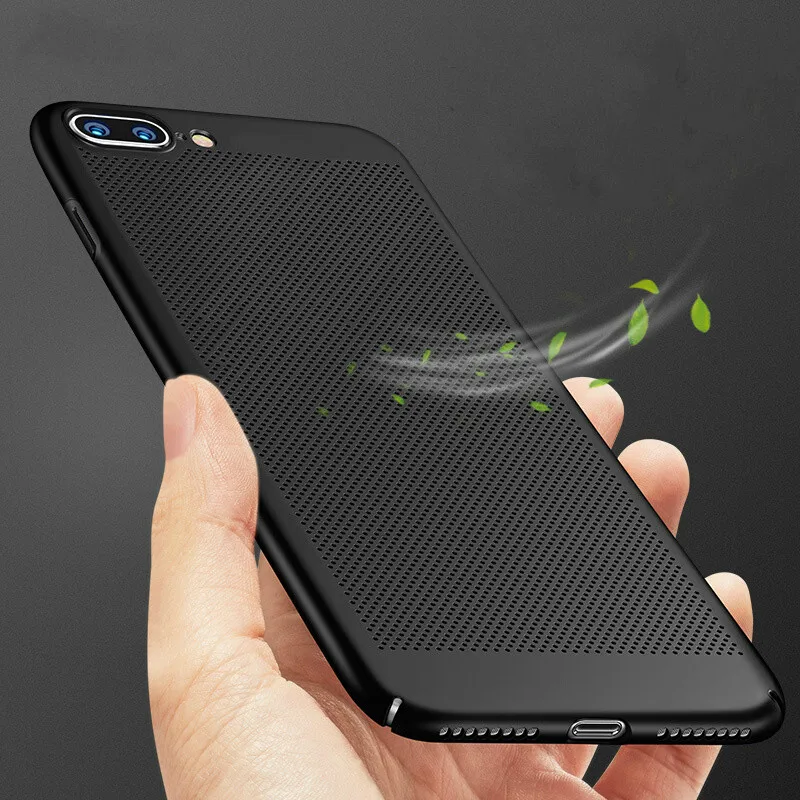 Отведение тепла матовый чехол для iPhone X 11 Pro 8 7 6 S Plus 5 5S SE XS XR дышащая Пластиковая