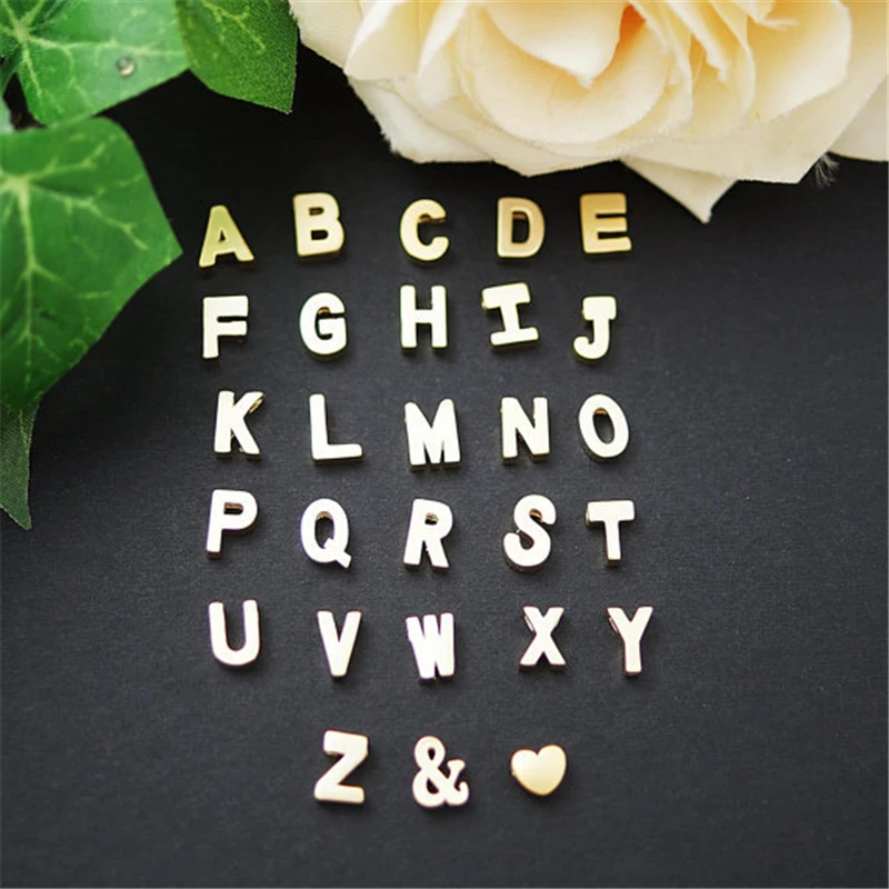 10 шт./лот ожерелье с надписью Sweet Love маленькое сердце одной буквой