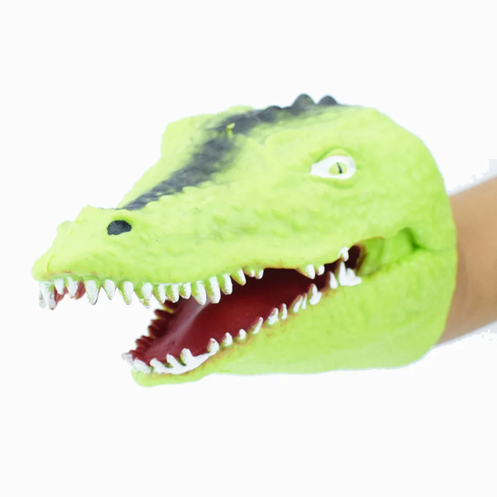 

1Piece Green Soft TPR The Crocodile Head Hand Puppet Figure Gloves Toys Children Toy Model Gift