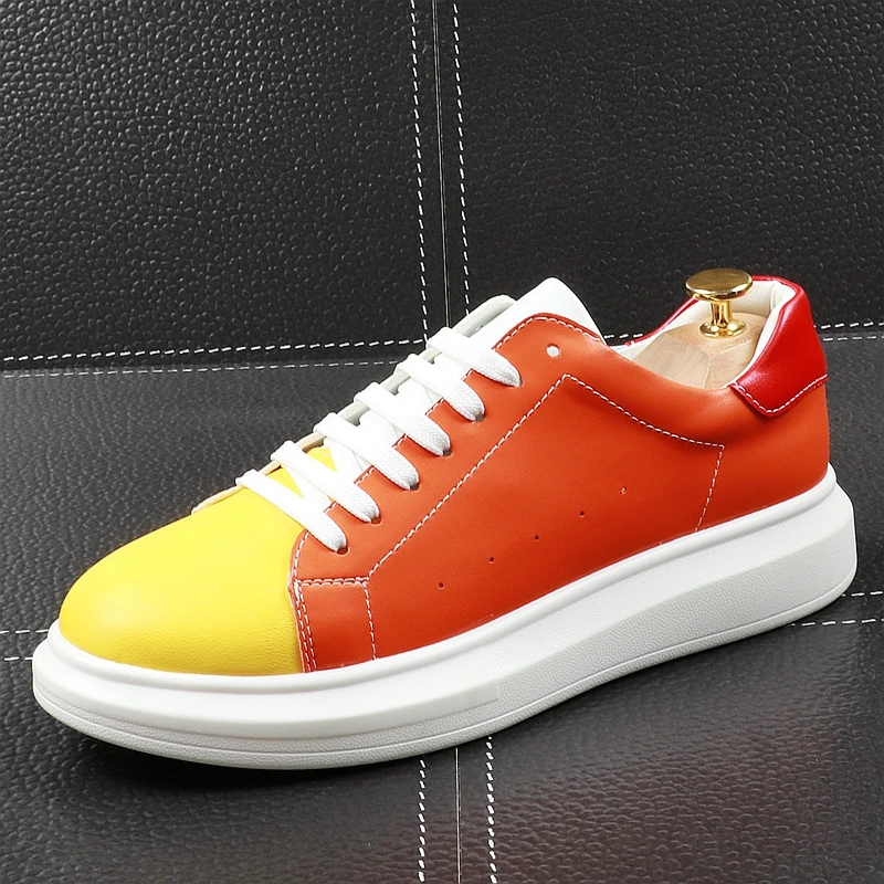 CuddlyIIPanda Men Fashion Casual Shoes Spring Autumn Thick Bottom Breathable Board Male Youth Trending Multicolored | Обувь