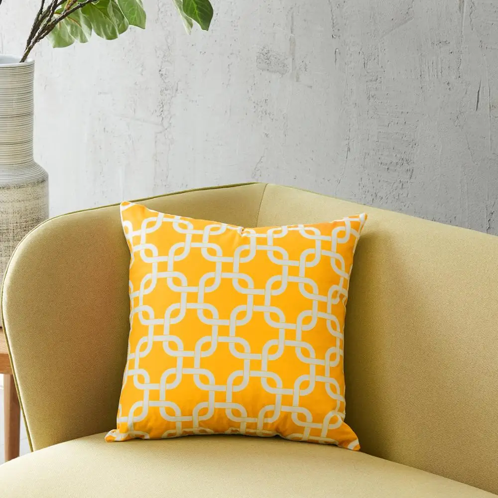 YokiSTG Geometric Yellow Cushion Cover Throw Pillow Covers Decorative Pillows For Sofa Seat Car Microfiber Cushions Home Decor | Дом и сад