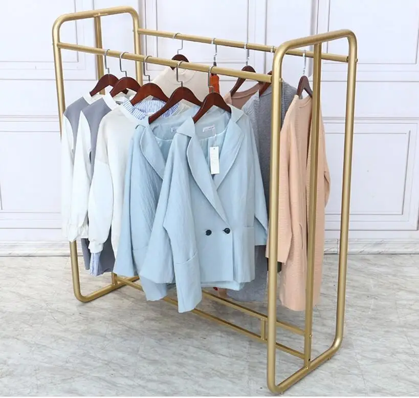 Вешалка для одежды на острове двухрядная вешалка женской nano gold одежды|Вешалки и