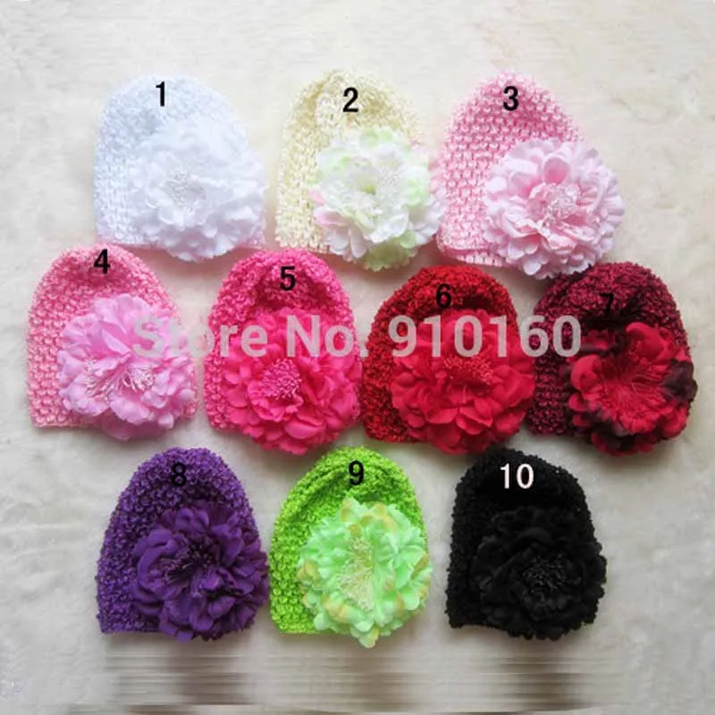 Оптовая продажа вязаная детская шапка с большим пионом детские шапки высокого