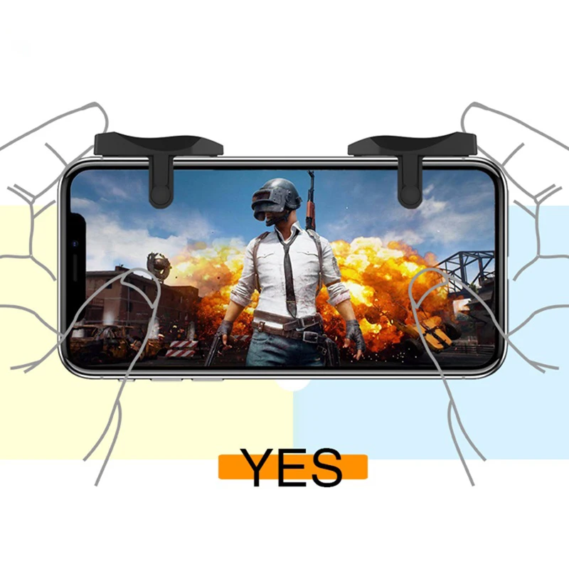 Черный игровой триггер PUBG для мобильных телефонов 2 шт. кнопка огня геймпад