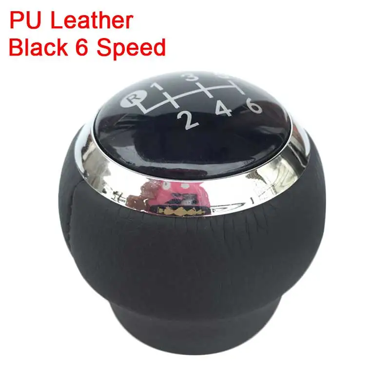 PU leather black 6 5/6 ручка переключения скоростей крышки рычага ручки для Toyota Corolla 1.8MT 2007-2013/AVENSIS YARIS D4D URBAN RAV4 CRUISER ALTIS - Название цвета: PU leather black 6