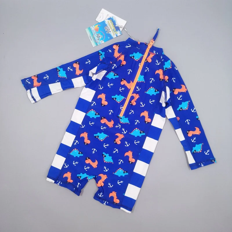 Blue Chumhey 2 T брендовый купальный костюм для маленьких мальчиков UV 40+ защита от солнца цельный купальный костюм для младенцев дайвинг серфинг - Цвет: Blue