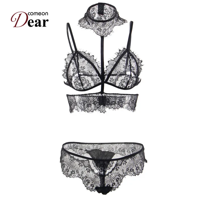 Comeondear RA80539 сексуальные костюмы для женщин комплекты нижнего белья эротический костюм Плюс Размер белье из прозрачного кружева набор