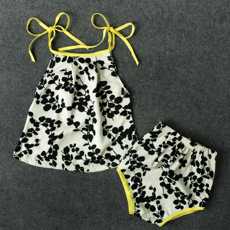 2017 Новый бренд Летняя Одежда для девочек комплекты одежды в повседневном стиле