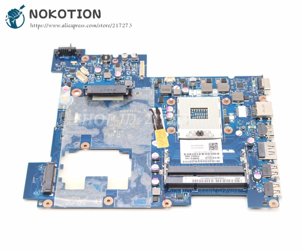 NOKOTION материнская плата для ноутбука lenovo G570 основная плата HM65 UMA HD DDR3 PIWG2 LA-675AP