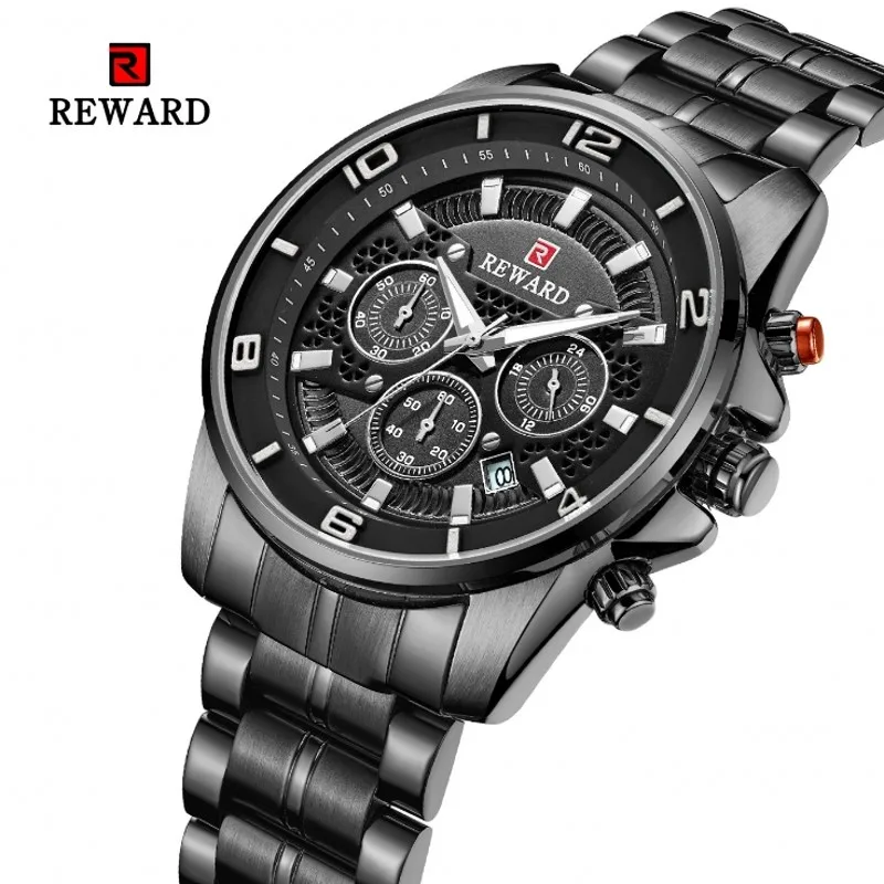 Новые модные мужские часы бизнес Топ бренд класса люкс водонепроницаемые 24 часа
