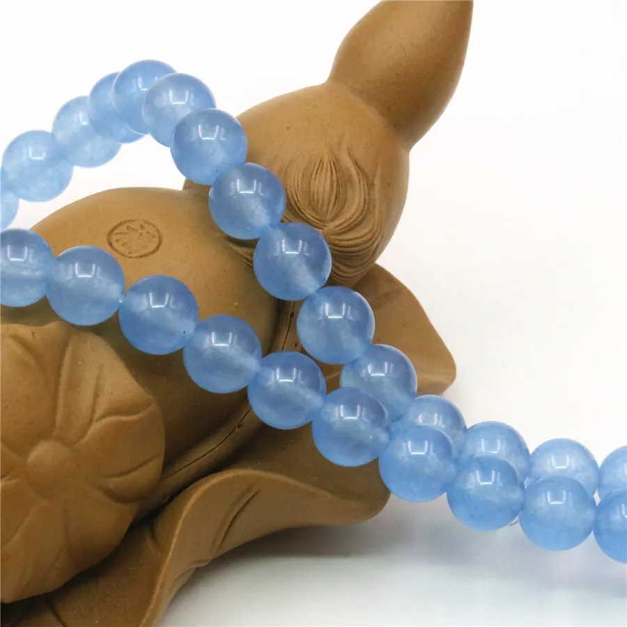 Модные бусины ювелирные изделия многоразмерные небесно-голубые полудрагоценные