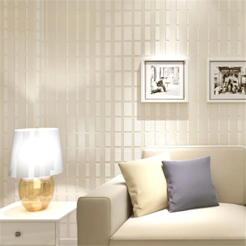 

beibehang Modern minimalist 3D relief wallpaper vertical stripes bedroom non-woven wallpaper living room background wall paper