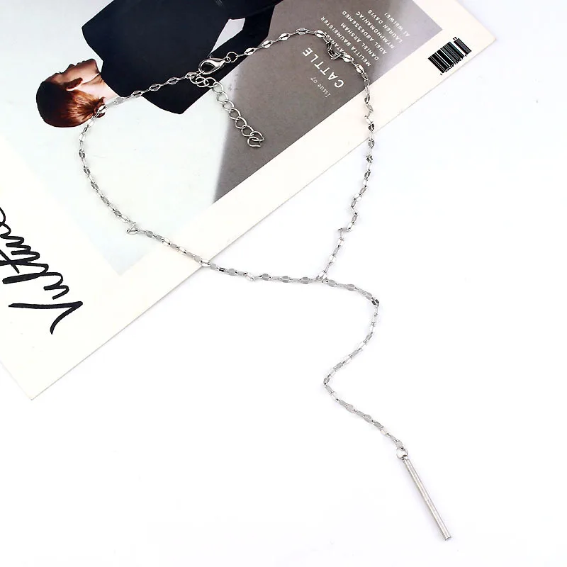 Женское короткое ожерелье с подвеской в виде ключицы вертикальная цепочка