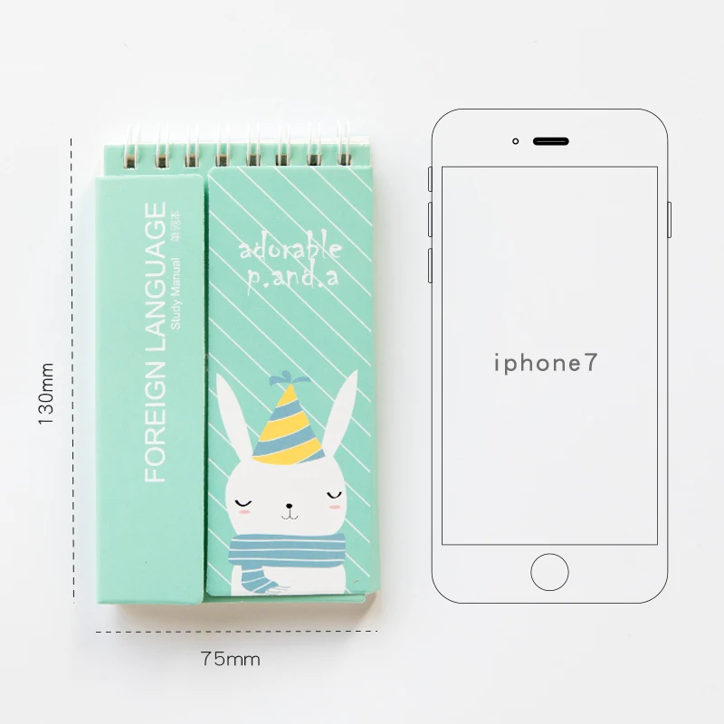 Rabbit Blingird портативный обучения язык книга студентов английский меморандум школьные канцелярские карман тетрадь - Цвет: Rabbit