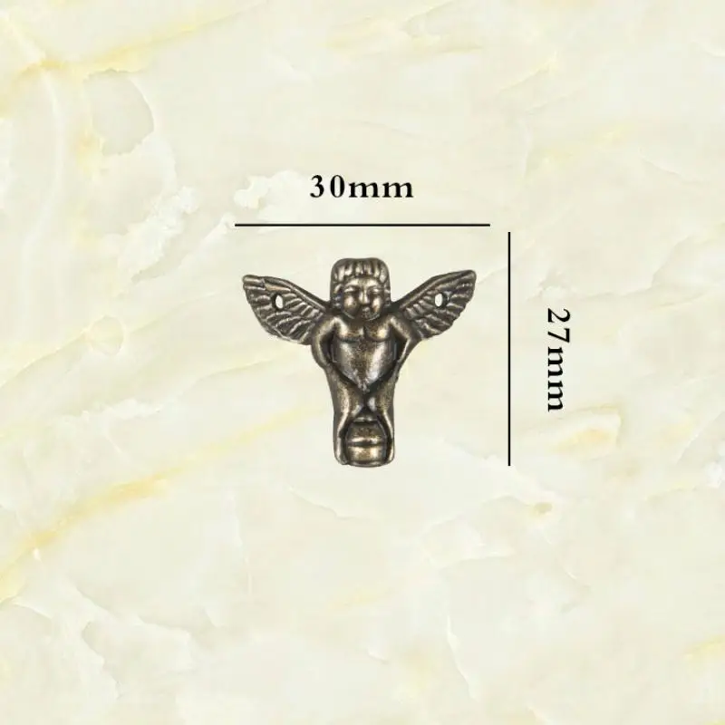 

JD 8pcs 30*27mm Mini Angel Antique Foot Zinc Alloy Foot Decoration Cabinet Foot Wooden Box Four Sides