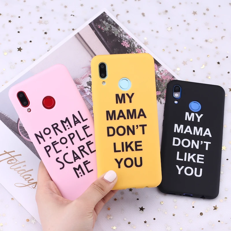 

For Xiaomi Mi Redmi Note 5 6 7 8 9 10 lite Pro Plus Girl My Mom don't like you Memes Candy Silicone Phone Case Capa Fundas