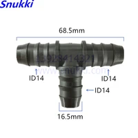 id14 plastic equal path tee connector general fuel line quick connector connector 2pcs a lot
