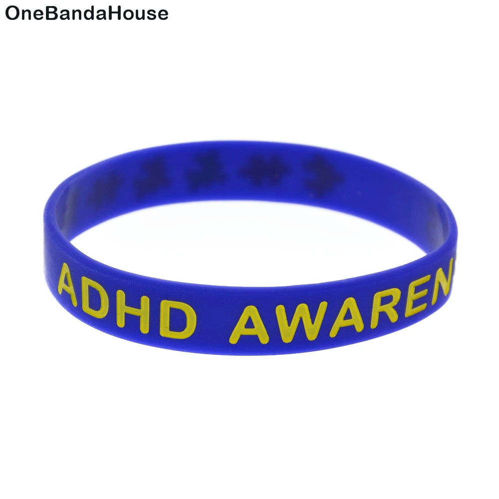 OBH 50 шт. ADHD головоломка осознания силиконовый резиновый браслет для