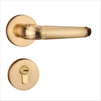 rose gold color zinc alloy door lock for living room bedroom exported