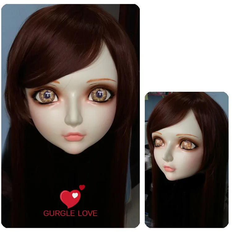 

(Kig0197)Gurglelove Женская резиновая полуголовая кигуруми BJD маска для косплея японская аниме ролевая маска Лолиты Трансвестит кукла